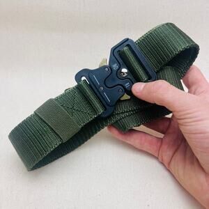 Y2K utility army green tactical military unique buckle design belt